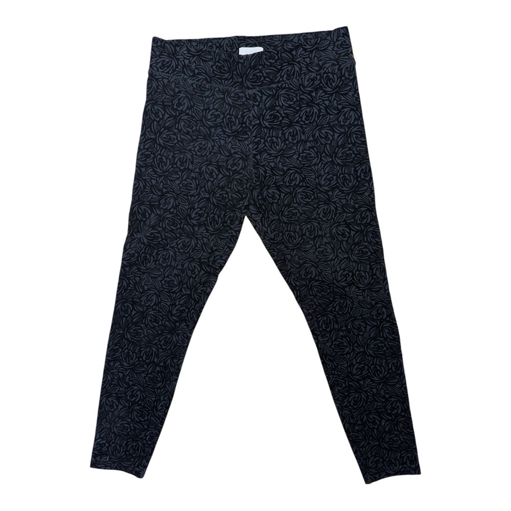 LOFT Black Knit Leggings with Streamlined Fit